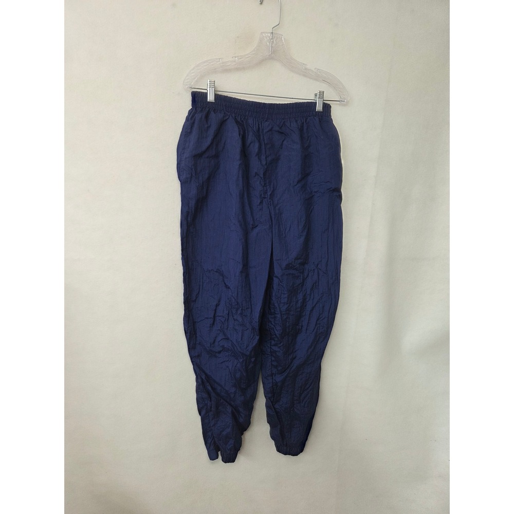 Bold Spirit Lined Track Pants Women Medium Blue Vintage Nylon Zipper Cuff Jogger